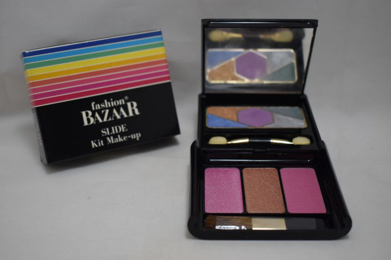 FASHION BAZAAR SLIDE KIT MAKE-UP (0135) 5 EYE SHADOW SATIN + 1 BLUSH + 1 INDIAN EART + 1 COMPACT LIP POWDER / 5 ΣΚΙΕΣ ΜΑΤΙΩΝ ΣΑΤΙΝΕ 3,5 g + 1 ΡΟΥΖ 1,7 g + 1 ΠΟΥΔΡΑ ΙΝΔΙΚΗΣ ΓΗΣ 1,7 g + 1 ΣΥΜΠΙΕΣΜΕΝΗ ΠΟΥΔΡΑ ΧΕΙΛΙΩΝ 1,7 g.