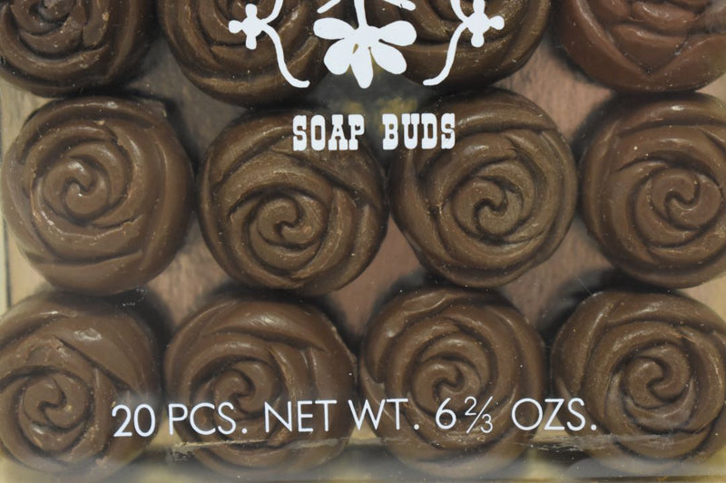 WOLFF GIFT BOX (COUNTRY FAIR) SOAP SCENTED BUDS CHOCOLATE COLOR 20 PCS (VERSION 1981) / Συσκευασία Δώρου (Υπαίθρια Γιορτή) από Αρωματισμένα Σαπούνια - 20 Τεμάχια - σε σχήμα Μπουμπούκι Τριαντάφυλλου, Χρώματος Σοκολάτας, 205 gr 6.7 OZ.