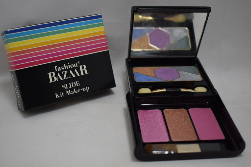 FASHION BAZAAR SLIDE KIT MAKE-UP (0135) 5 EYE SHADOW SATIN + 1 BLUSH + 1 INDIAN EART + 1 COMPACT LIP POWDER / 5 ΣΚΙΕΣ ΜΑΤΙΩΝ ΣΑΤΙΝΕ 3,5 g + 1 ΡΟΥΖ 1,7 g + 1 ΠΟΥΔΡΑ ΙΝΔΙΚΗΣ ΓΗΣ 1,7 g + 1 ΣΥΜΠΙΕΣΜΕΝΗ ΠΟΥΔΡΑ ΧΕΙΛΙΩΝ 1,7 g.