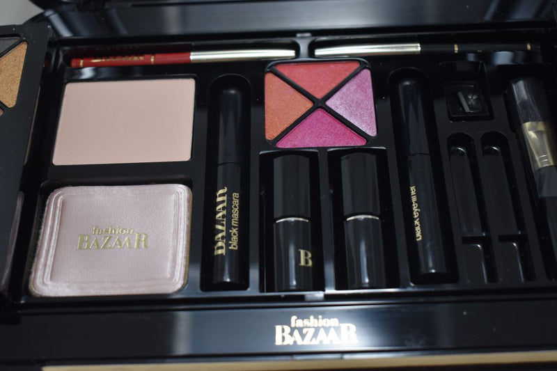 FASHION BAZAAR MELODY KIT MAKE-UP (1403-02) 32 EYE SHADOW + 3 BLUSH + 1 INDIAN EART + 1 TRANSPARENT COMPACT POWDER + 4 LIPS POWDER + 1 KAJAL BLACK PENCIL + 1 LIP PENCIL + PENCIL SHARPENER + 2 LIPSTICKS NET WT 31,18 g.