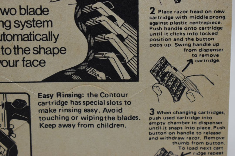 Gillette Contour / ATRA ORIGINAL  (VERSION 1977) RAZOR BLADE REFILLS, 5 CARTRIDGES (1 PACK)