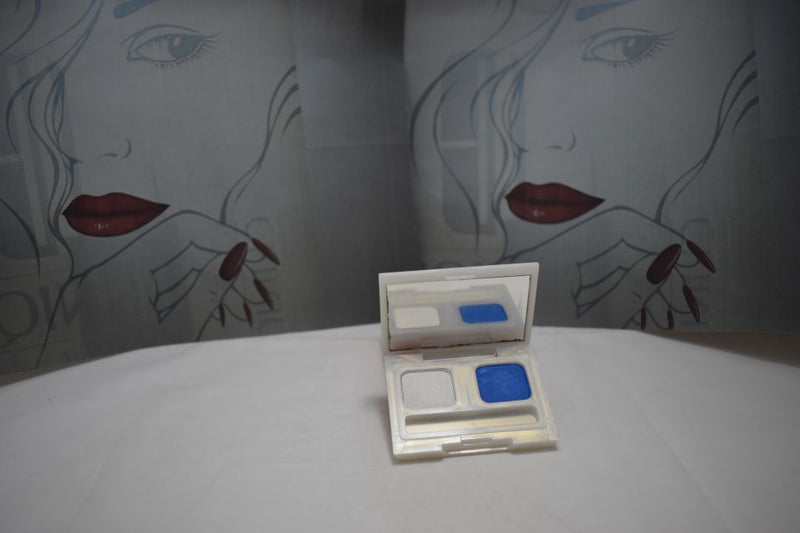 SEVENTEEN 17 COSMETICS CAKE EYESHADOW SUPER IRIDESCENT (No 21 - DUOBLAZE) / Συμπαγής Διπλή Σκιά Ματιών, Σούπερ Ιριδίζουσα -  (COLLECTION 21) -  Σε Απόχρωση (Λευκό - Μπλε) 4.5 g.