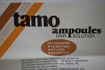 TAMO ampoules Hair Solution FIGHTS HAIR LOSS / DANTRUFF / OILINESS (VERSION 1981) / ΑΜΠΟΥΛΕΣ που Καταπολεμούν Τριχόπτωση / Πιτυρίδα / Λιπαρότητα 6 amp x 8 ml TOTAL NET WT 48 ml 1.6 FL.OZ.