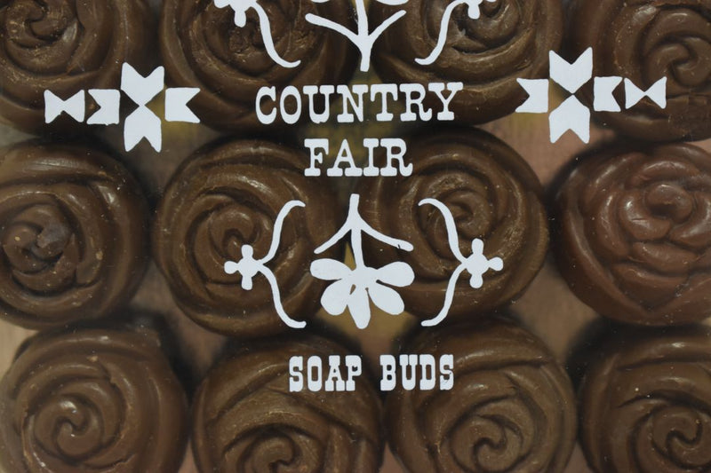 WOLFF GIFT BOX (COUNTRY FAIR) SOAP SCENTED BUDS CHOCOLATE COLOR 20 PCS (VERSION 1981) / Συσκευασία Δώρου (Υπαίθρια Γιορτή) από Αρωματισμένα Σαπούνια - 20 Τεμάχια - σε σχήμα Μπουμπούκι Τριαντάφυλλου, Χρώματος Σοκολάτας, 205 gr 6.7 OZ.