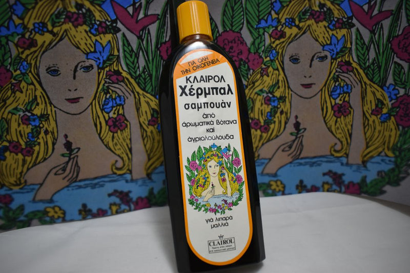 CLAIROL HERBAL SHAMPOO WITH SCENTED HERBS AND WILD FLOWERS (VERSION 1979) FOR OILY HAIR  / Σαμπουάν Φυτικό με Αρωματικά Βότανα και Αγριολούλουδα για Λιπαρά Μαλλιά 300 ml 10 FL.OZ.