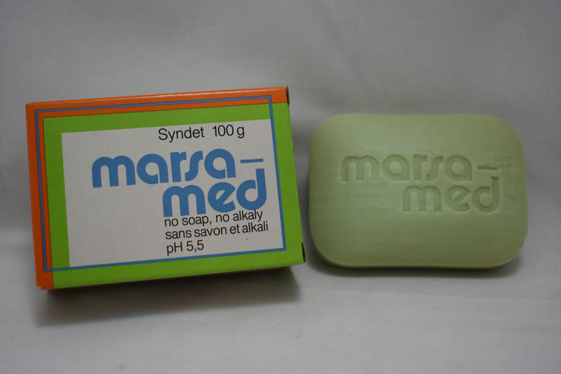 MARSA MED SOAP (PH 5,5) is a mild soap-free cleanser, Antiallergic, for deep facial cleansing (VERSION 1983) / Σαπούνι Ουδέτερο, για Βαθύ Καθαρισμό προσώπου, Αντιαλλεργικό 100 g 3.5 OZ.