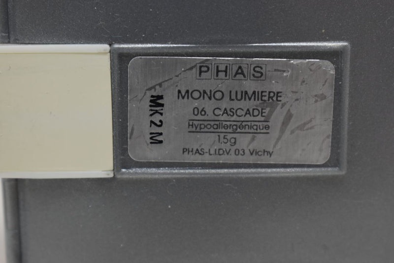 PHAS HYPOALLERGĖNIQUE / FARD À PAUPIÈRES LUMIERE MONO / SINGLE EYE SHADOW / ΜΟΝΗ ΣΚΙΑ ΜΑΤΙΩΝ, Υποαλλεργική, σε Απόχρωση (CASCADE - Πράσινο) 1.5 g - Χωρίς κουτί.