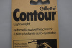 Gillette Contour / ATRA ORIGINAL (VERSION 1977) Deluxe Lightweight TWO BLADE SWIVEL HEAD RAZOR Sealed and Unused + Gillette Contour / ATRA ORIGINAL (VERSION 1977) RAZOR BLADE REFILLS, 5 CARTRIDGES (1 PACK)