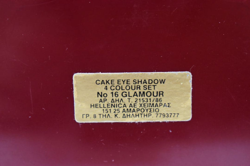 SEVENTEEN 17 COSMETICS CAKE EYE SHADOW 4 COLOUR SET   (PALETTES No 16 - GLAMOUR) / Συμπαγής Τετραπλή Σκιά Ματιών -  (COLLECTION 16) -  Σε Απόχρωση (Θαλασσί - Τσαγαλί - Πράσινο - Σομόν) 8 g.
