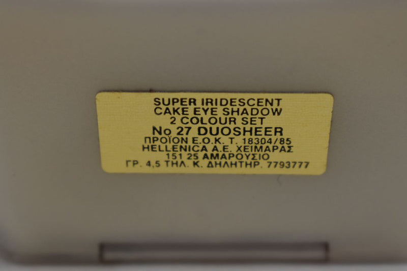 SEVENTEEN 17 COSMETICS CAKE EYESHADOW SUPER IRIDESCENT (No 27 - DUOSHEER) / Συμπαγής Διπλή Σκιά Ματιών, Σούπερ Ιριδίζουσα -  (COLLECTION 27) -  Σε Απόχρωση (Κίτρινο της Ώχρας - Μπλε Αζούρ) 4.5 g