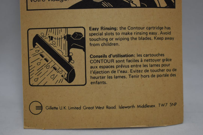 Gillette Contour / ATRA ORIGINAL (VERSION 1977) Deluxe Lightweight TWO BLADE SWIVEL HEAD RAZOR Sealed and Unused + Gillette Contour / ATRA ORIGINAL (VERSION 1977) RAZOR BLADE REFILLS, 5 CARTRIDGES (1 PACK)