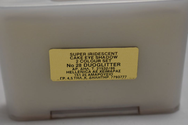 SEVENTEEN 17 COSMETICS CAKE EYESHADOW SUPER IRIDESCENT (No 28 - DUOGLITTER) / Συμπαγής Διπλή Σκιά Ματιών, Σούπερ Ιριδίζουσα -  (COLLECTION 28) -  Σε Απόχρωση (Γκρι Μεταλλικό - Μπλε) 4.5 g.