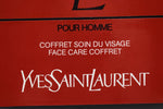 YVES SAINT LAURENT POUR HOMME  (VERSION 1971) ORIGINAL COFFRET SOIN DU VISAGE / FACE CARE COFFRET EAU DE TOILETTE 60 ml 2 FL.OZ / BAUME APRES RASAGE (ARTER SHAVE BALM) 75 ml 2.5 FL.OZ / SAVON PARFUME (PERFUMED SOAP) 85 gr 3 OZ.