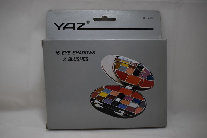 YAZ ENTERPRISES MIAMI KIT MAKE-UP (1900) 16 EYE SHADOWS + 3 BLUSHES / Σετ Μακιγιάζ 16 (Σκιές Ματιών) + 3 (Ρουζ)  NET WT 1.10 OZ.