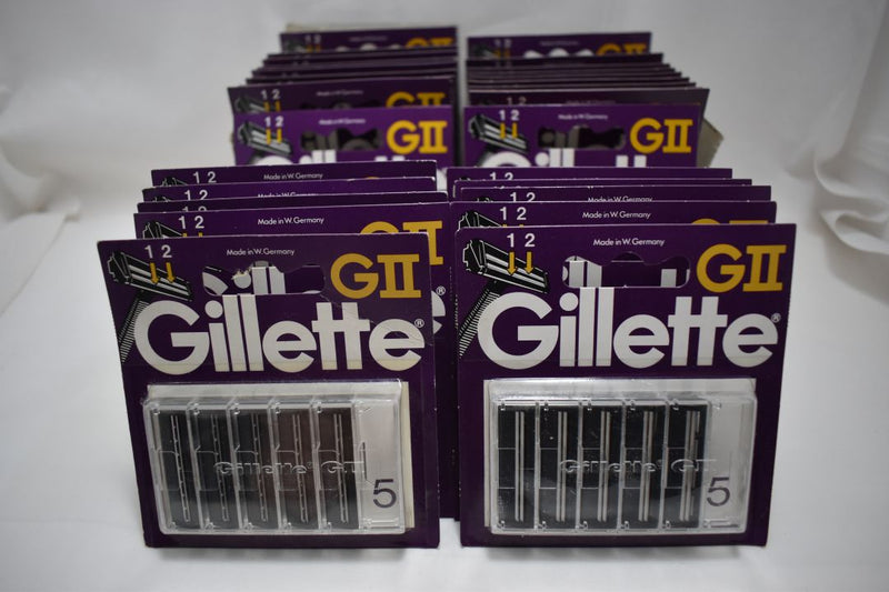 Gillette GII / TRAC II ORIGINAL (VERSION 1972) RAZOR BLADE REFILLS, 5 CARTRIDGES (1 PACK) Χ 30 pieces (PACK)