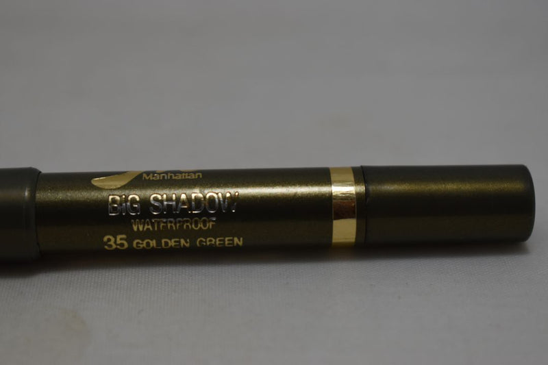 MANHATTAN COSMETICS BIG SHADOW WATERPROOF / Μολύβι Χονδρό, Διπλής Δράσης,  Ματιών και Σκιάς ταυτόχρονα, Αδιάβροχο, σε Απόχρωση (Νο 35 - GOLDEN GREEN -  - Λαδί Πράσινο).