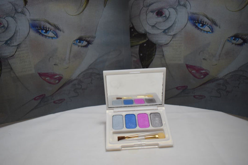 SEVENTEEN 17 COSMETICS CAKE EYESHADOW SUPER IRIDESCENT (PALETTE No 53 -  JASPER) / Συμπαγής Τετραπλή Σκιά Ματιών, Σούπερ Ιριδίζουσα -  (COLLECTION 53) -  Σε Απόχρωση (Γκρι Ανοικτό - Θαλασσί - Φούξια - Λαδί Ανοικτό) 8 g.