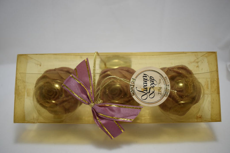 NORTON LUXURY SOAP / SAVON DE LUXE ROSE BUDS (BROWN COLOR) FOR GIFTS 215g 7½ oz (3Χ72g 3x2.38 oz)