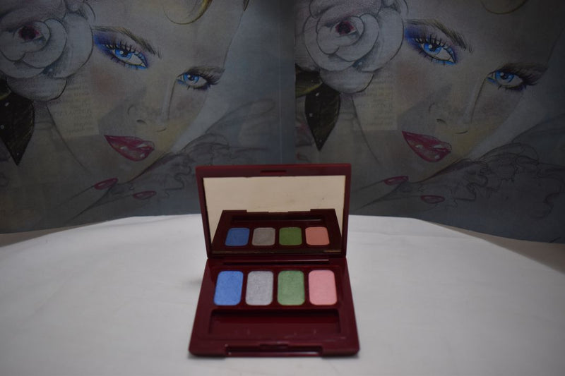 SEVENTEEN 17 COSMETICS CAKE EYE SHADOW 4 COLOUR SET   (PALETTES No 16 - GLAMOUR) / Συμπαγής Τετραπλή Σκιά Ματιών -  (COLLECTION 16) -  Σε Απόχρωση (Θαλασσί - Τσαγαλί - Πράσινο - Σομόν) 8 g.