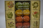 DuCAIR GIFT BOX (VERSION 1981) 6 PERFUMED BATH CUBES AND 8 GUEST SOAPS / Συσκευασία Δώρου  από 6 Αρωματισμένους κύβους Μπάνιου NET WT. 9 OZ,  και 8 Σαπούνια διαφορετικών χρωμάτων, σε σχήμα Μπουμπούκι Τριαντάφυλλου, 2.4  OZ.