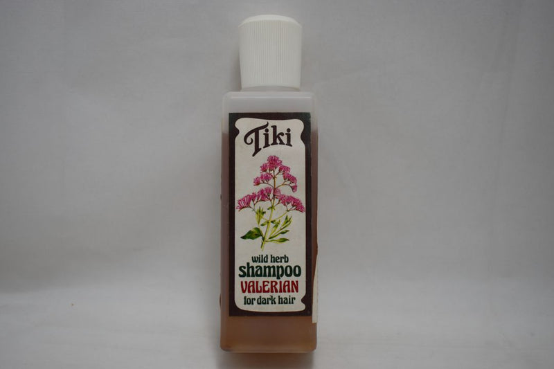 TiKi WILD HERB SHAMPOO VALERIAN  (VERSION 1983) FOR DARK HAIR / ΦΥΤΟΣΑΜΠΟΥΑΝ ΒΑΛΕΡΙΑΝΑΣ ΓΙΑ ΣΚΟΥΡΑ ΜΑΛΛΙΑ 120 ml 4 FL.OZ.