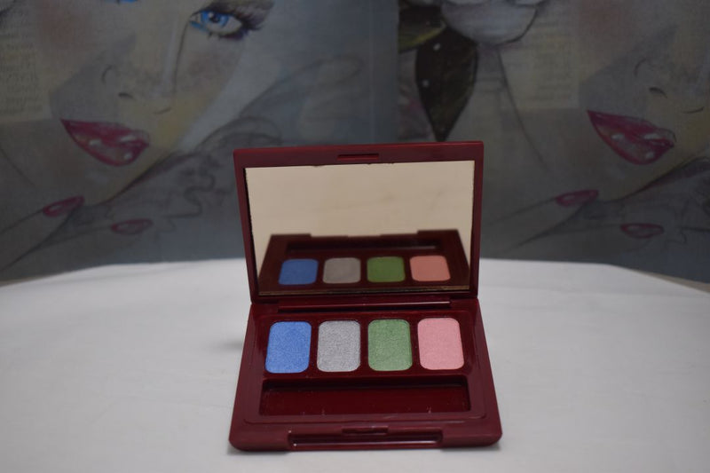 SEVENTEEN 17 COSMETICS CAKE EYE SHADOW 4 COLOUR SET   (PALETTES No 16 - GLAMOUR) / Συμπαγής Τετραπλή Σκιά Ματιών -  (COLLECTION 16) -  Σε Απόχρωση (Θαλασσί - Τσαγαλί - Πράσινο - Σομόν) 8 g.