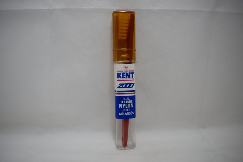 KENT 2000 DUAL TEXTURE  NYLON ORIGINAL TOOTHBRUSH   STRAIGHT TUFT RED COLOR (VERSION 1982) A NEW ANGLE FOR DOUBLE DENTAL CARE / ΟΔΟΝΤΟΒΟΥΡΤΣΑ 2000 ΔΙΠΛΗΣ ΥΦΗΣ ΜΕ ΙΣΙΕΣ ΤΡΙΧΕΣ ΓΙΑ ΔΙΠΛΗ ΟΔΟΝΤΙΑΤΡΙΚΗ ΦΡΟΝΤΙΔΑ ΧΡΩΜΑΤΟΣ KOKKINOY.