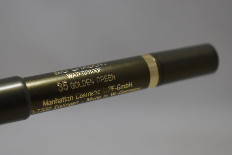 MANHATTAN COSMETICS BIG SHADOW WATERPROOF / Μολύβι Χονδρό, Διπλής Δράσης,  Ματιών και Σκιάς ταυτόχρονα, Αδιάβροχο, σε Απόχρωση (Νο 35 - GOLDEN GREEN -  - Λαδί Πράσινο).