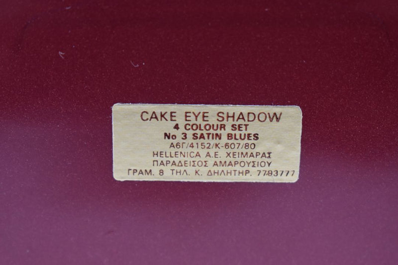 SEVENTEEN 17 COSMETICS CAKE EYE SHADOW 4 COLOUR SET   (PALETTES No 3 -  SATIN BLUES) / Συμπαγής Τετραπλή Σκιά Ματιών -  (COLLECTION 3) -  (Τέσσερες Σατινέ Αποχρώσεις του Μπλε) 8 g.