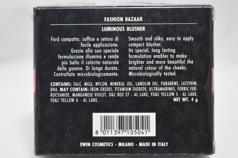 FASHION BAZAAR LUMINOUS BLUSHER / FARD A JOUES / Φωτεινό ΡΟΥΖ σε Απόχρωση (GLEAM CORAL - Λαμπερό Κοραλλί) 4 g.