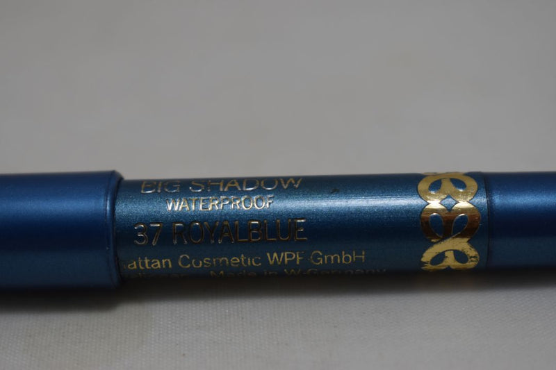 MANHATTAN COSMETICS BIG SHADOW WATERPROOF / Μολύβι Χονδρό, Διπλής Δράσης,  Ματιών και Σκιάς ταυτόχρονα, Αδιάβροχο, σε Απόχρωση (No 37-  ROYAL BLUE - Βασιλικό Μπλε).