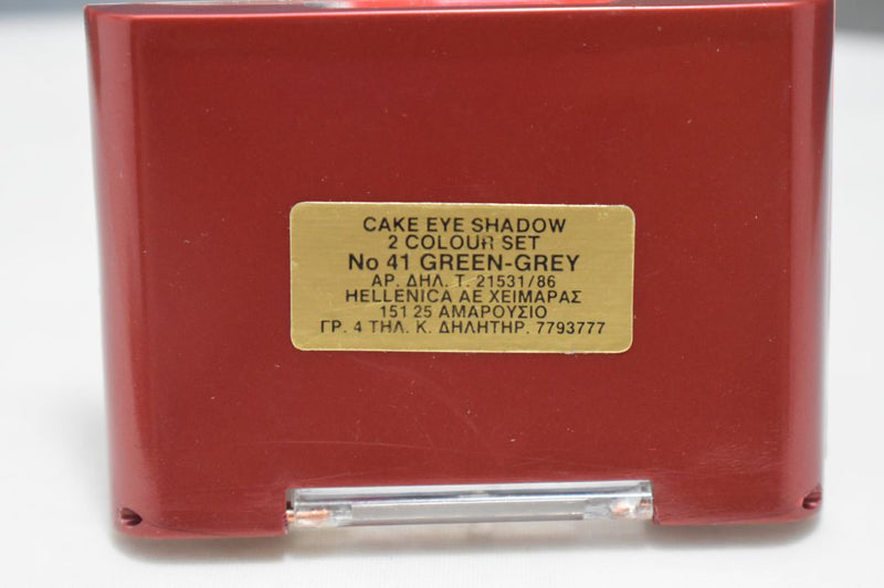 SEVENTEEN 17 COSMETICS CAKE EYE SHADOW DUO (No 41 GREEN - GREY) / Συμπαγής Διπλή Σκιά Ματιών -  (COLLECTION 41) -  Σε Απόχρωση (Γκρι Ανοικτό - Πράσινο)  4 g.