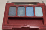 SEVENTEEN 17 COSMETICS CAKE EYE SHADOW 4 COLOUR SET   (PALETTES No 3 -  SATIN BLUES) / Συμπαγής Τετραπλή Σκιά Ματιών -  (COLLECTION 3) -  (Τέσσερες Σατινέ Αποχρώσεις του Μπλε) 8 g.