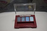 SEVENTEEN 17 COSMETICS CAKE EYE SHADOW 4 COLOUR SET   (PALETTES No 3 -  SATIN BLUES) / Συμπαγής Τετραπλή Σκιά Ματιών -  (COLLECTION 3) -  (Τέσσερες Σατινέ Αποχρώσεις του Μπλε) 8 g.