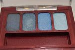 SEVENTEEN 17 COSMETICS CAKE EYE SHADOW 4 COLOUR SET   (PALETTES No 3 -  SATIN BLUES) / Συμπαγής Τετραπλή Σκιά Ματιών -  (COLLECTION 3) -  (Τέσσερες Σατινέ Αποχρώσεις του Μπλε) 8 g.
