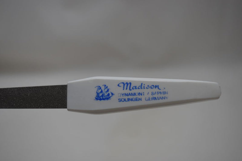 Madison Spitzenqualitat mit garantie SOLINGEN GERMANY, SAPPHIRE FILE, COARSE / FINE / Λίμα από Ζαφείρι, κορυφαίας ποιότητας με την εγγύηση Solingen, Χοντρή / Ψιλή με μήκος 15 cm.