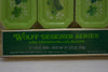 WOLFF GIFT BOX DESIGNER SERIES (COLOR GREEN) FINE FRENCH MILLED SOAPS (VERSION 1981) / Συσκευασία Δώρου, Σχεδιαστική σειρά Χρώματος Πράσινου, από Φίνα Αρωματισμένα και Αλεσμένα Γαλλικά σαπούνια 3 BARS 2.75 OZ. - TOTAL NET WT. 8.25 OZ (234g).