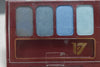 SEVENTEEN 17 COSMETICS CAKE EYE SHADOW 4 COLOUR SET   (PALETTES No 3 -  SATIN BLUES) / Συμπαγής Τετραπλή Σκιά Ματιών -  (COLLECTION 3) -  (Τέσσερες Σατινέ Αποχρώσεις του Μπλε) 8 g.