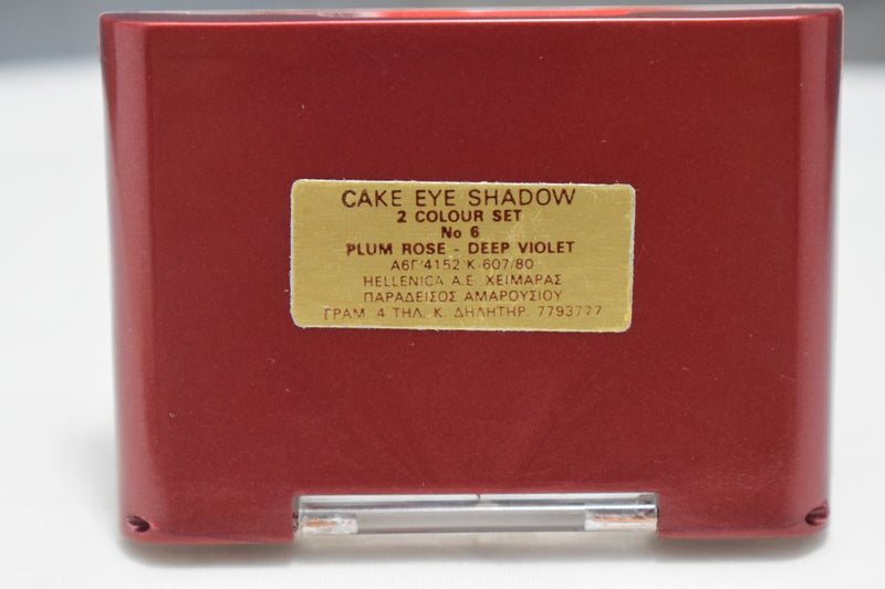 SEVENTEEN 17 COSMETICS CAKE EYE SHADOW DUO (No 6 PLUM ROSE - DEEP VIOLET) / Συμπαγής Διπλή Σκιά Ματιών -  (COLLECTION 6) -  Σε Απόχρωση (Απαλό Ροζ - Βαθύ Βιολετί) 4 g.