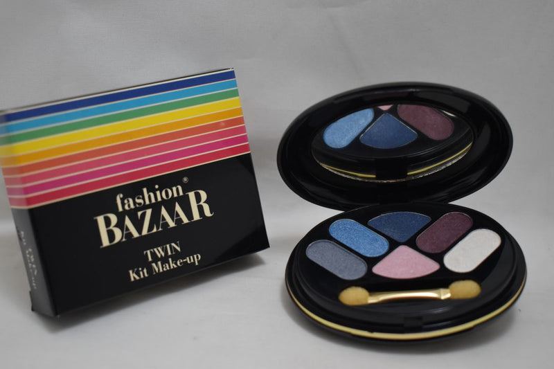 FASHION BAZAAR TWIN KIT MAKE-UP (0170) 6 EYE SHADOW SATIN + 2 BLUSH + 1 INDIAN EART / 6 ΣΚΙΕΣ ΜΑΤΙΩΝ 5 g + 2 ΡΟΥΖ 3 g + 1 ΠΟΥΔΡΑ ΙΝΔΙΚΗΣ ΓΗΣ 1,5 g.