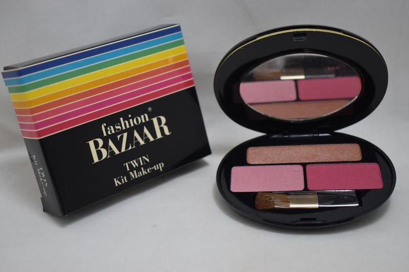 FASHION BAZAAR TWIN KIT MAKE-UP (0170) 6 EYE SHADOW SATIN + 2 BLUSH + 1 INDIAN EART / 6 ΣΚΙΕΣ ΜΑΤΙΩΝ 5 g + 2 ΡΟΥΖ 3 g + 1 ΠΟΥΔΡΑ ΙΝΔΙΚΗΣ ΓΗΣ 1,5 g.