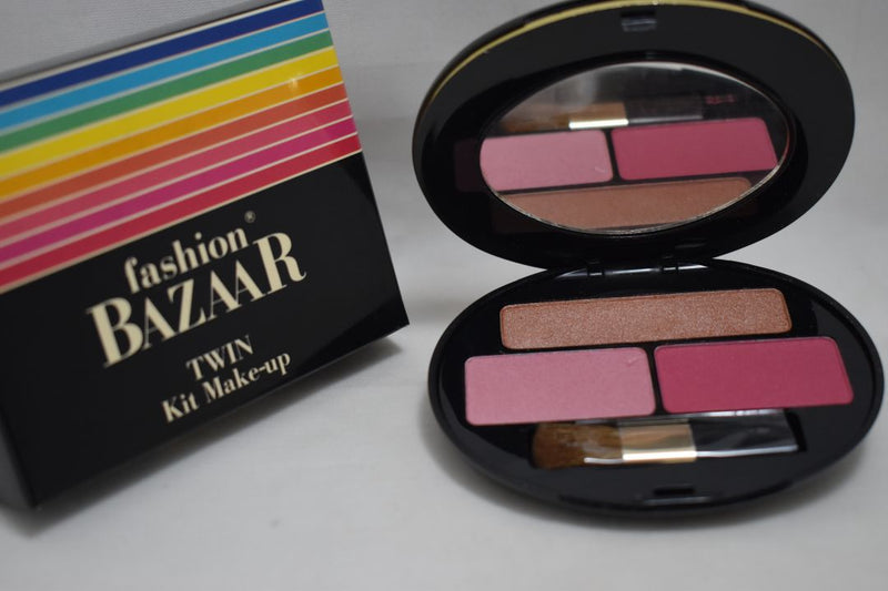 FASHION BAZAAR TWIN KIT MAKE-UP (0170) 6 EYE SHADOW SATIN + 2 BLUSH + 1 INDIAN EART / 6 ΣΚΙΕΣ ΜΑΤΙΩΝ 5 g + 2 ΡΟΥΖ 3 g + 1 ΠΟΥΔΡΑ ΙΝΔΙΚΗΣ ΓΗΣ 1,5 g.