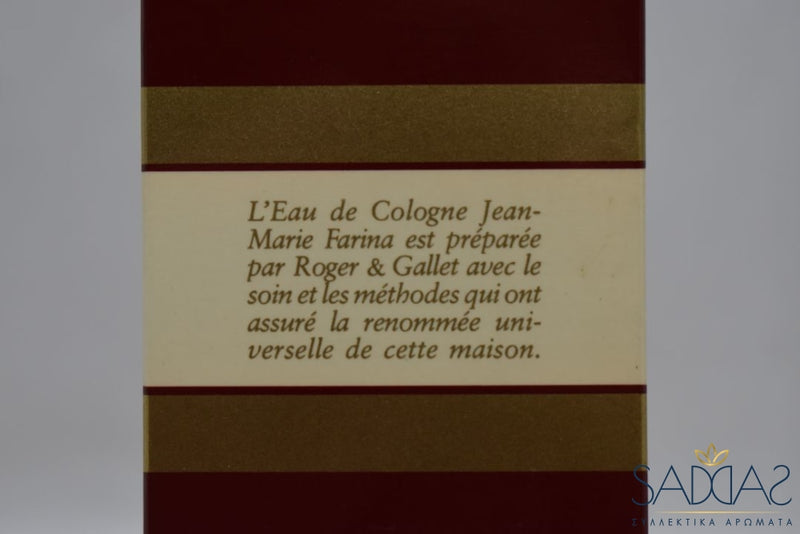 Roger&Gallet Jean Marie Farina Extra~Vieille (Version De 1970) Original Pour Femme / Homme Eau