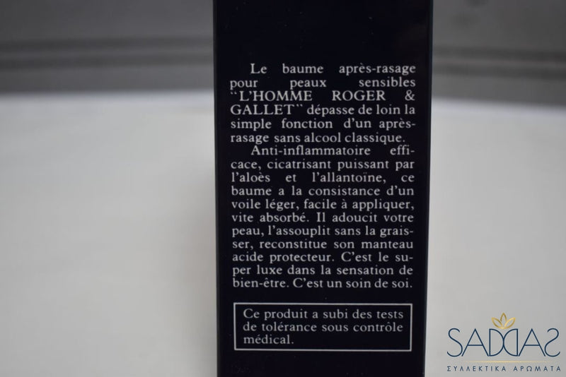Roger&Gallet L Homme (Version De 1979) Original Pour / For Men Baume Apres-Rasage Sans Alcool (After