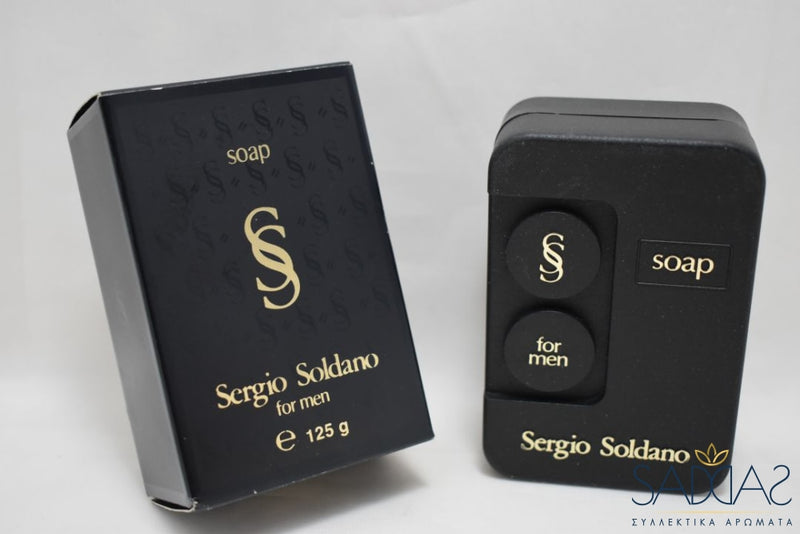 Sergio Soldano Nero / Black Version (1985) Original For Men Pour Homme Soap 125 Gr 4.2 Oz.