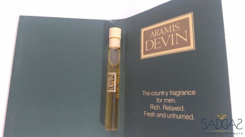 Aramis Devin (1977) For Men Light Sporting Eau De Cologne 1 5 Ml 0.05 Fl.oz - Special Size Samples