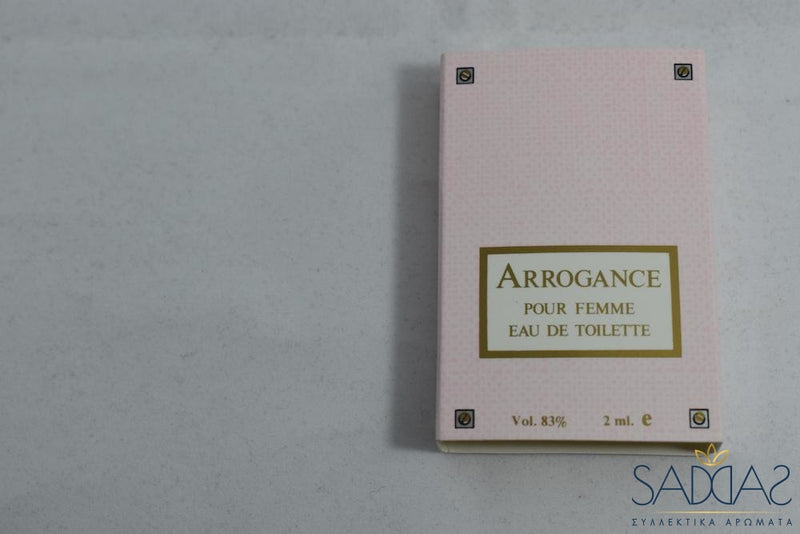 Arrogance Pour Femme Original(1982) By Pikenz The First Eau De Toilette 2 Ml 0 06 Fl.oz - Samples