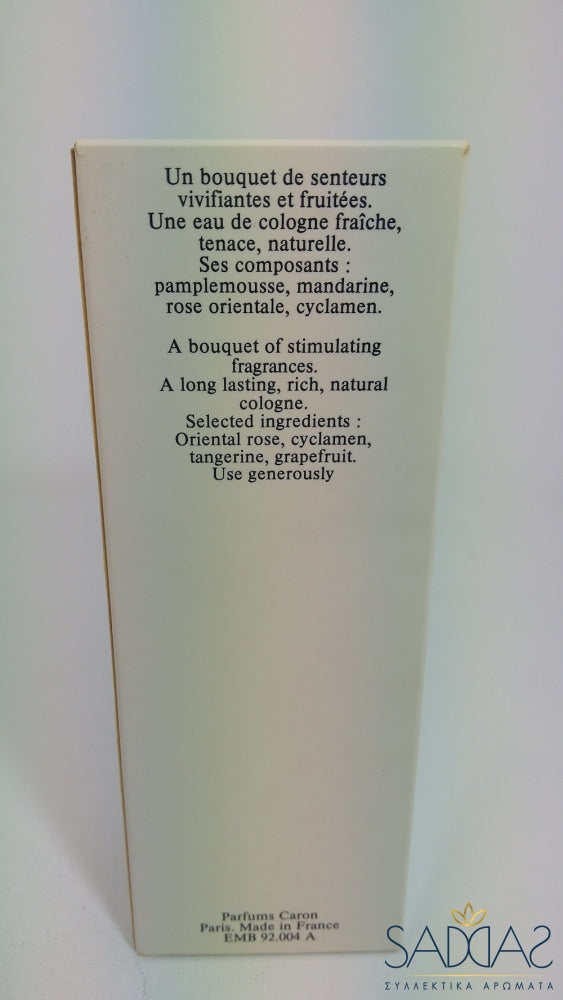 Caron Eau De Caron(1980) Pour Femme Cologne Sélectionnée Vaporisateur 100 Ml 3.38 Fl.oz (Full 95 %)