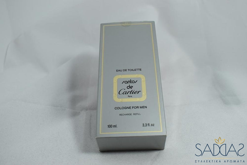 Cartier Santos De (1981) For Men Eau De Toilette 100 Ml 3 Fl.oz - Complet (Refillable) * + Recharge
