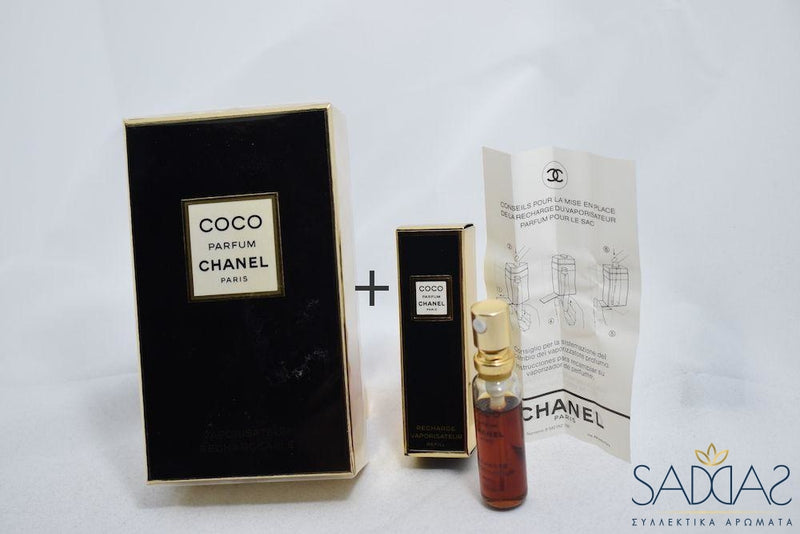 Chanel Coco (1984) Pour Femme Parfum Vaporisateur Rechargeable * 7.5 Ml 0.25 Fl.oz + Recharge Refill